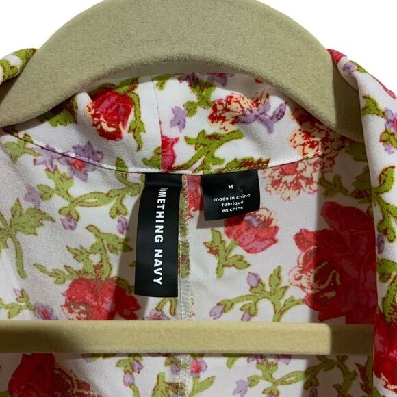 SOMETHING NAVY Maxi Cover-Up Wrap in Red Poppy Gina Floral Size M - Picture 12 of 13